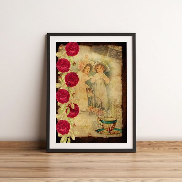 Vintage artwork framed‎ - Picture 1 of 4